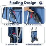3 Wheel Foldable Pet Stroller for Small Pets 5