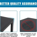 5 Piece Black Glass Dining Set with Chairs 5