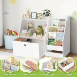 Kids Wooden Bookshelf Storage Organizer 4