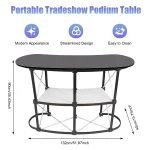 Portable Trade Show Counter Table with Shelf 3