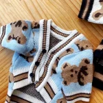 Striped Pet Cardigan Sweater Coat 1