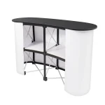 Portable Trade Show Counter Table with Shelf 4