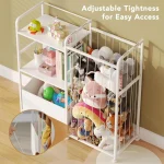 White Kids Bookshelf Toy Organizer 5