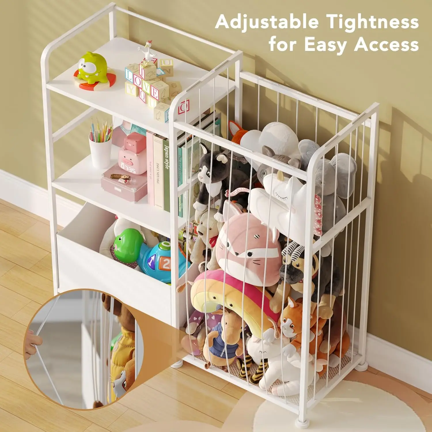 White Kids Bookshelf Toy Organizer 5 White Kids Bookshelf Toy Organizer 5