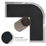 L Shape Corner Desk Mat 43.3-inch PU Leather 5