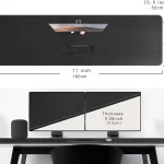 71-inch Waterproof PU Leather Desk Mat Black 2