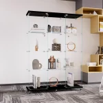 Large 4 Shelf Glass Display Cabinet 5