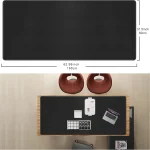 XL PU Leather Desk Mat 63-inch Black 2
