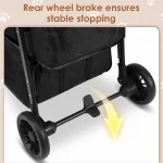 Foldable Pet Stroller with Weather Cover 2
