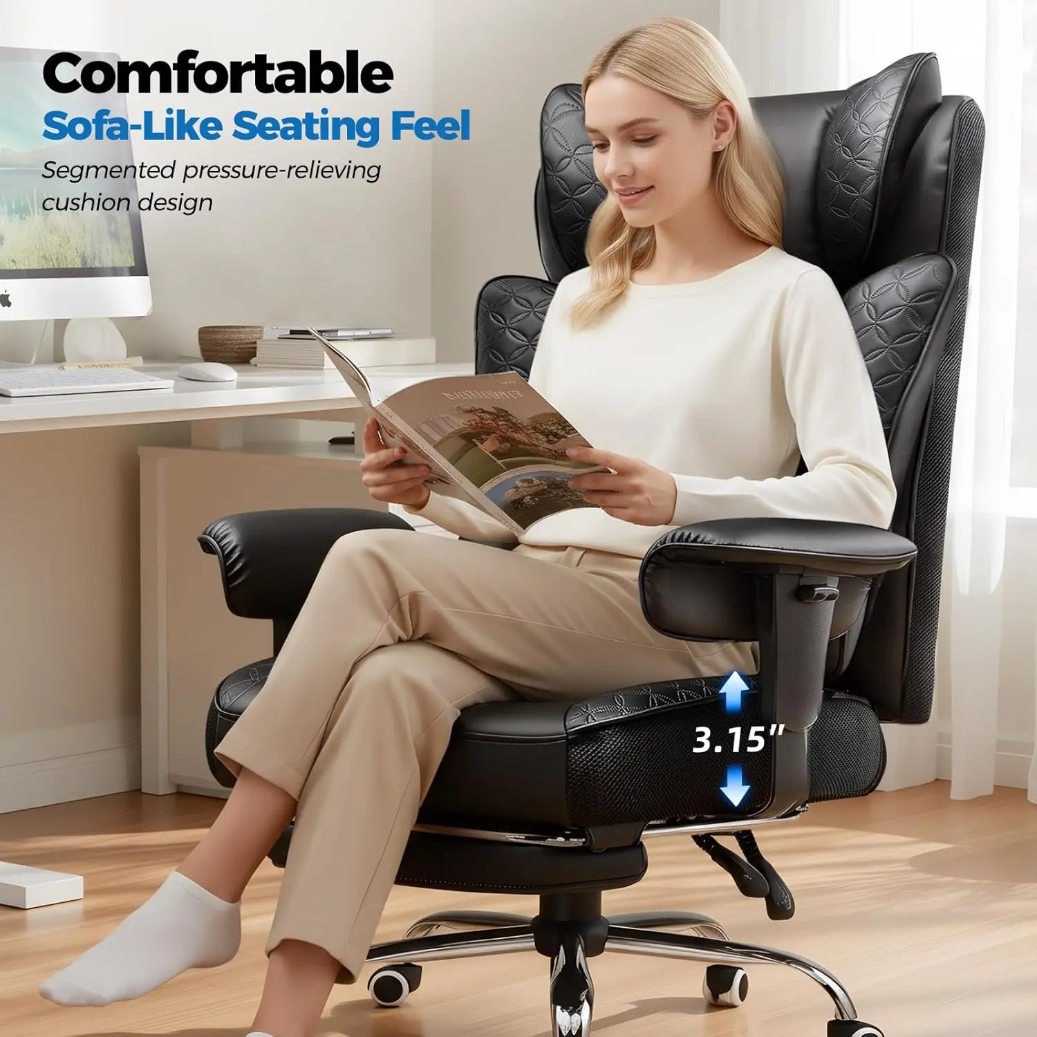 Big and Tall Gaming Chair with Footrest 3 Big and Tall Gaming Chair with Footrest 3