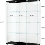 Large 4 Shelf Glass Display Cabinet 2