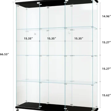 Large 4 Shelf Glass Display Cabinet 2