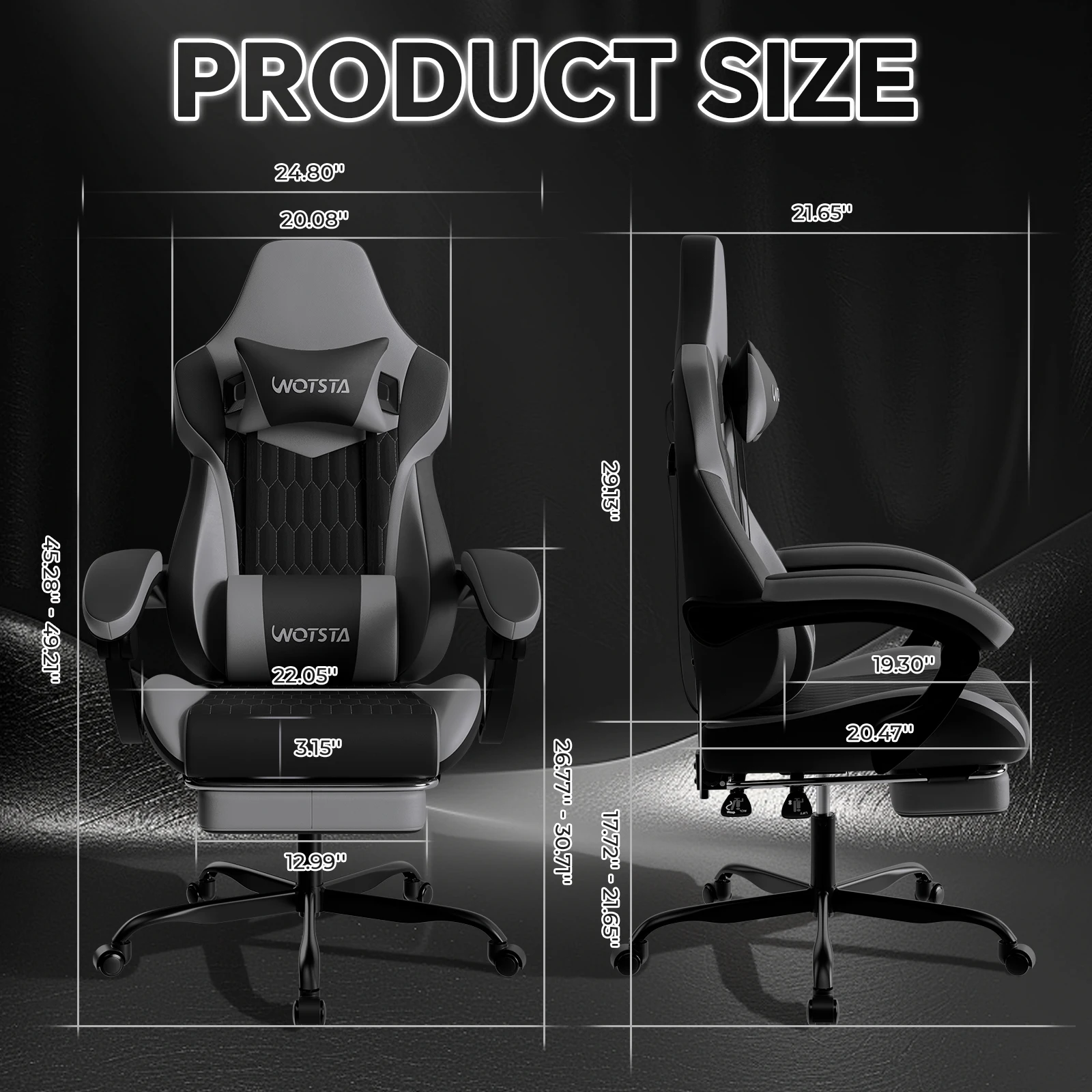 PVC Gaming Chair with Footrest and Lumbar 2 PVC Gaming Chair with Footrest and Lumbar 2