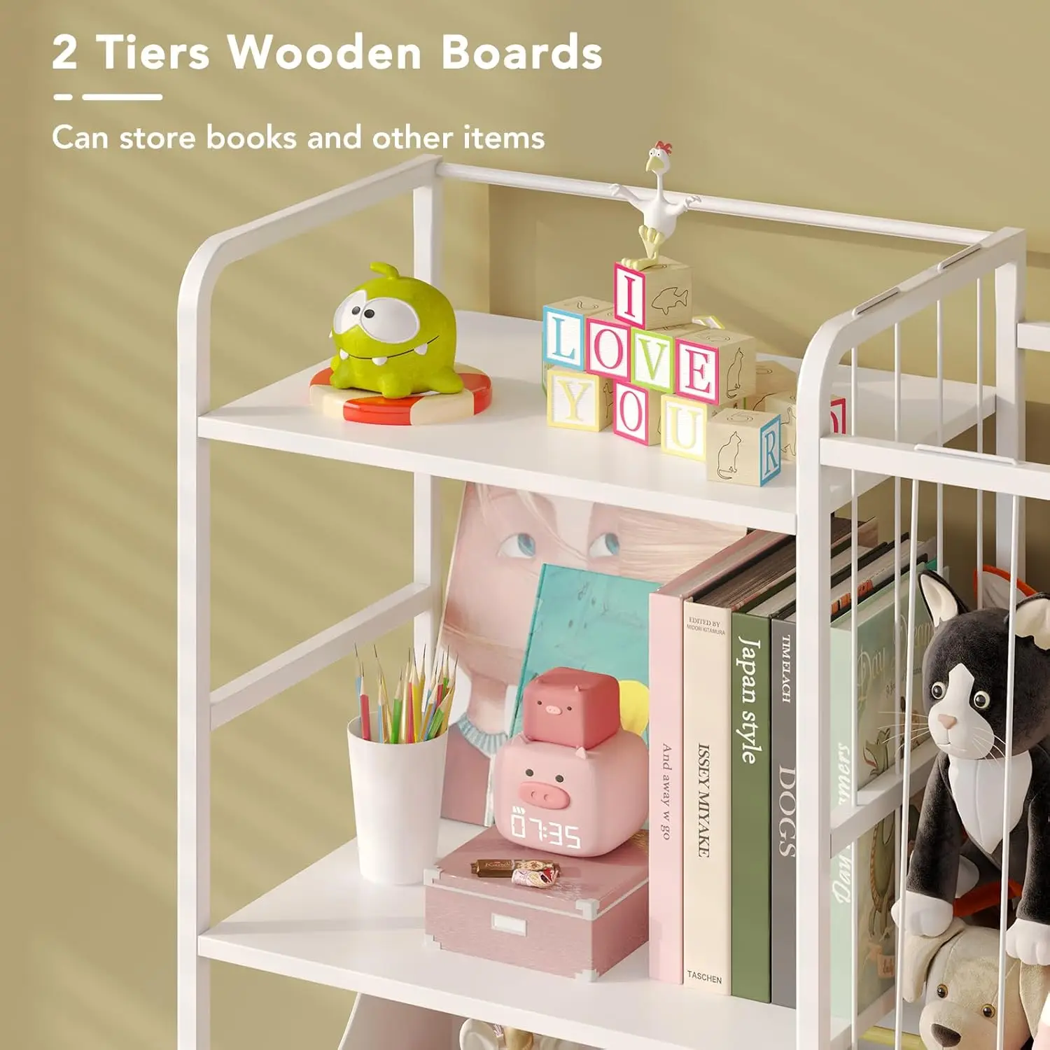 White Kids Bookshelf Toy Organizer 6 White Kids Bookshelf Toy Organizer 6