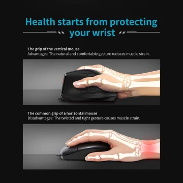 ZELOTES T-50 Vertical Gaming Mouse 12800 DPI 2