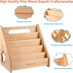 Montessori Kids Wooden Book Display Shelf 5