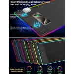 RGB 15W Charging Desk Mat with Phone Holder 2