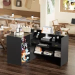 Modern L-Shaped Reception Desk Counter 4