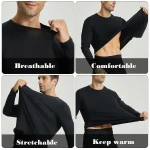 Mens Crewneck Thermal Base Layer Shirt 5