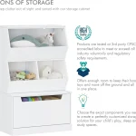 White Kids Toy Storage Shelf with Drawer 5
