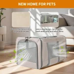 Double Cat Carrier Trolley with Wheels 6