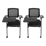 Black Steel Reception Chair Set with Table 5