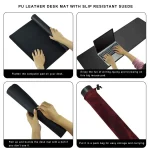 PU Leather Desk Mat 55x24-inch Waterproof 6