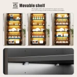 65-Inch LED Display Cabinet Bookcase 4