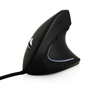Ergonomic Vertical Wired Mouse 6 Button Black 1