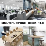 XL PU Leather Desk Mat 63-inch Black 6