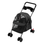 Foldable 4 Wheel Pet Travel Stroller with Brake 2