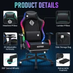Kids LED Gaming Chair with Footrest and Lumbar 5