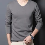Velvet Thermal Round Neck Long Sleeve Shirt 2