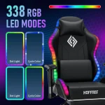 Kids LED Gaming Chair with Footrest and Lumbar 2