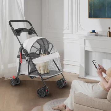 Foldable Lightweight Pet Cart for Dogs and Cats 1