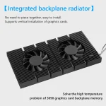 RTX 3090 GPU Backplate Memory Cooler Fan 2