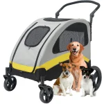 Ultra Large Dog Stroller Wagon 4-Wheel 1
