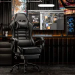 Ergonomic Reclining Gaming Chair with Footrest 1