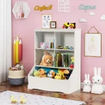 White Kids Toy Organizer Bookshelf Cubes 2