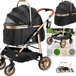 2-in-1 High-Wheel Pet Stroller Car Carrier 1