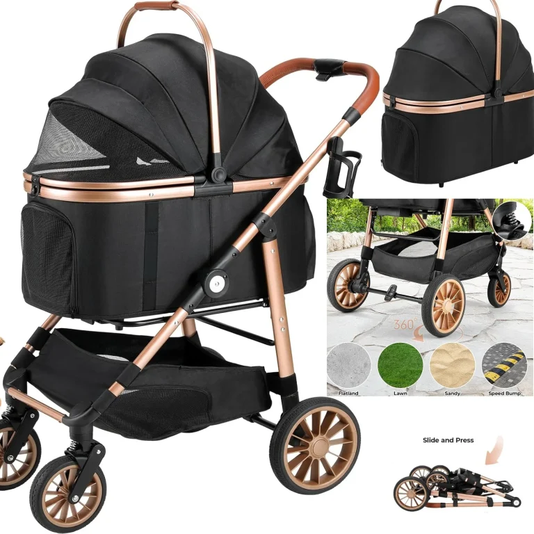2-in-1 High-Wheel Pet Stroller Car Carrier product image