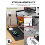Leather XXL Desk Mat with 15W Charger 3