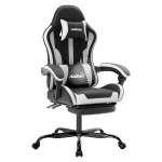 Ergonomic Massage Gaming Chair Footrest 1