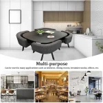 Compact Dining Table Set with 4 Chairs 6