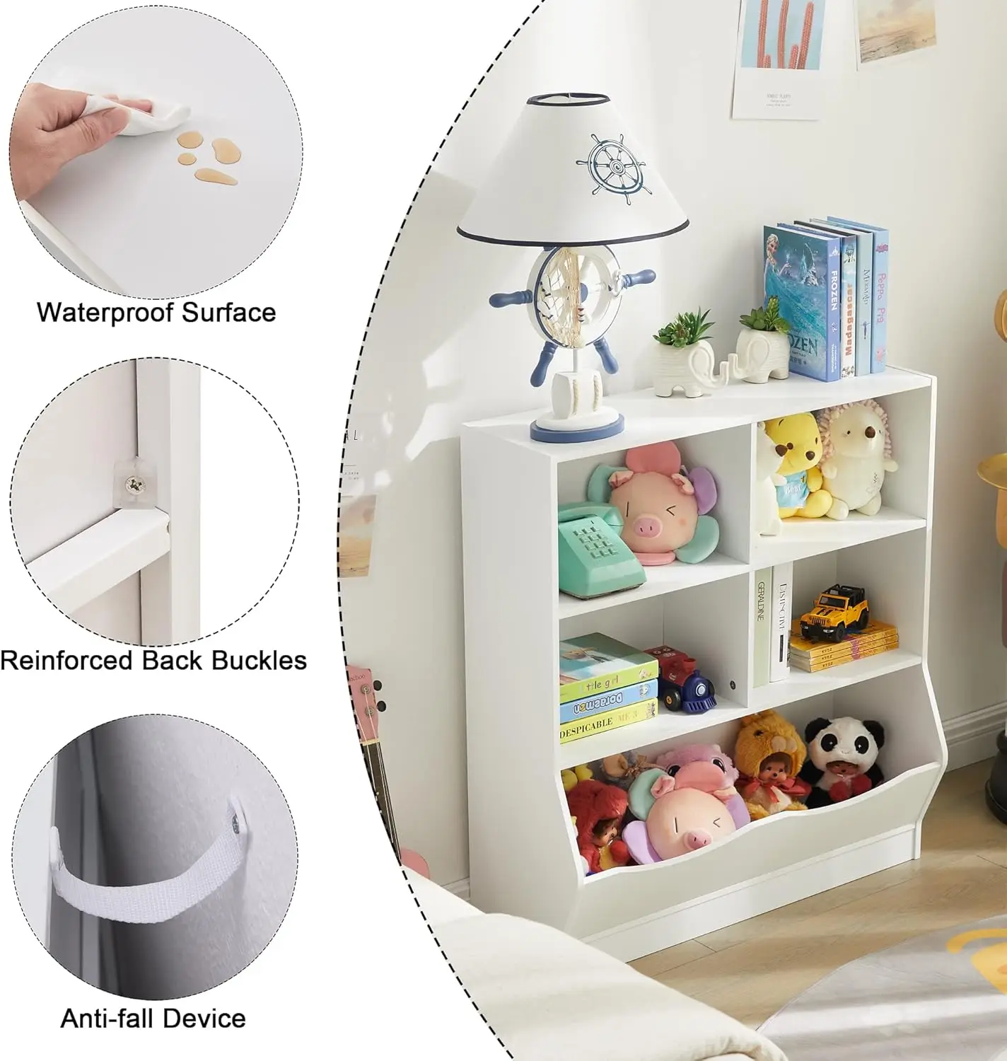 Kids Toy Storage Organizer with Bookshelf 4 Kids Toy Storage Organizer with Bookshelf 4