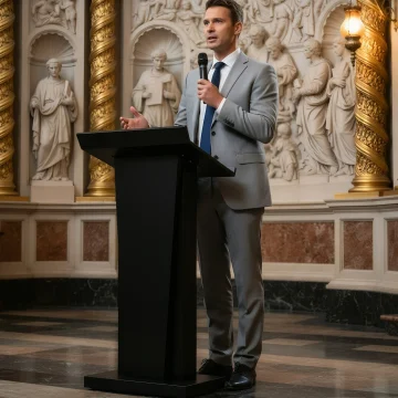 Metal Podium Desk for Church School Office 1