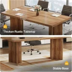 Walnut Conference Table Set for 10 to 12 6