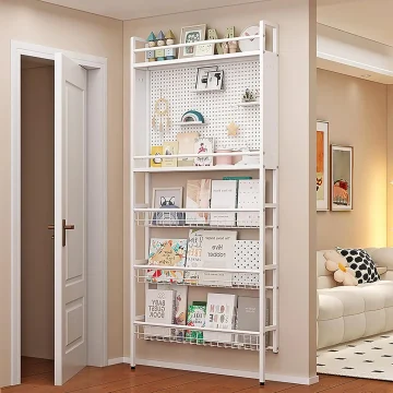 5 Tier Kids Behind Door Bookshelf 1