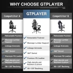 GTPLAYER Racing Chair with Footrest 6