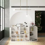 L-Shape Reception Desk With Drawers and Shelves 3